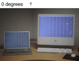 Two LCD panels with polarizing filter at 0 degrees