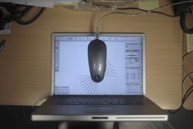 Spectrometer on LCD screen